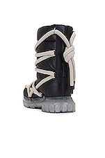 Rick Owens Lunar Tractor Boot In Black &amp; Clear in Black & Clear, view 3, click to view large image.