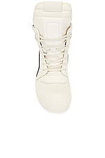 Rick Owens Geobasket Sneaker In Milk &amp; Black in Milk & Black, view 4, click to view large image.