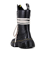 Rick Owens x Dr. Martens 1918 DMXL Calf Length Boot in Black, view 3, click to view large image.