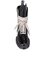 Rick Owens x Dr. Martens 1918 DMXL Calf Length Boot in Black, view 4, click to view large image.