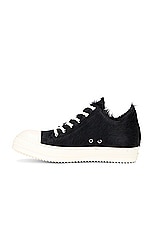 Rick Owens Ramone Low Sneaker in Black & Milk, view 5, click to view large image.