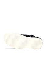 Rick Owens Ramone Low Sneaker in Black & Milk, view 6, click to view large image.