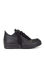 Rick Owens Low Sneaker in Black, view 1, click to view large image.