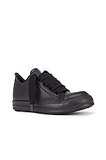 Rick Owens Low Sneaker in Black, view 2, click to view large image.