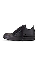 Rick Owens Low Sneaker in Black, view 5, click to view large image.
