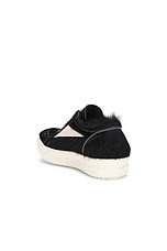Rick Owens Vintage Sneaker in Black & Milk, view 3, click to view large image.