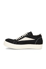 Rick Owens Vintage Sneaker in Black & Milk, view 5, click to view large image.