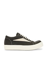 Rick Owens Vintage Sneaks in Forest, Milk & Milk, view 1, click to view large image.