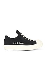 Rick Owens Extreme Low Sneaks in Black & Milk | FWRD