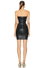 Rick Owens Bustier Mini Dress in Black, view 3, click to view large image.
