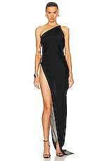 【Rick Owens】Taco ワンショルダードレス Rick Owens Taco Gown in Black | FWRD
