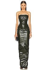Rick Owens Bustier Gown in Forest, view 1, click to view large image.