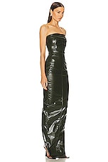 Rick Owens Bustier Gown in Forest, view 2, click to view large image.