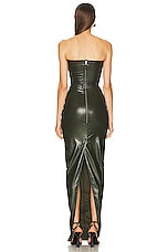 Rick Owens Bustier Gown in Forest, view 3, click to view large image.