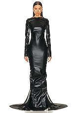 Rick Owens Al Column Dress in Black, view 1, click to view large image.
