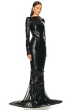 Rick Owens Al Column Dress in Black, view 2, click to view large image.