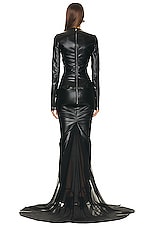 Rick Owens Al Column Dress in Black, view 3, click to view large image.
