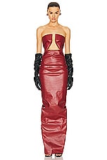 Rick Owens Prong Gown in Cardinal Red, view 1, click to view large image.