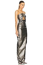 Rick Owens Prong Gown in Gunmetal, view 2, click to view large image.