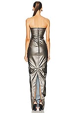 Rick Owens Prong Gown in Gunmetal, view 3, click to view large image.