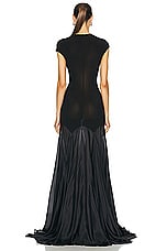 Rick Owens Lido Divine Gown in Black, view 3, click to view large image.