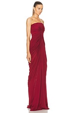 Rick Owens Radiance Bustier Gown in Cherry, view 2, click to view large image.