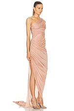 Rick Owens Lido Draped Gown in Dark Pink, view 2, click to view large image.