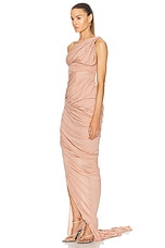 Rick Owens Lido Draped Gown in Dark Pink, view 3, click to view large image.