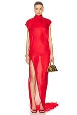 Rick Owens Edfu Maxi Dress in Cardinal Red, view 1, click to view large image.