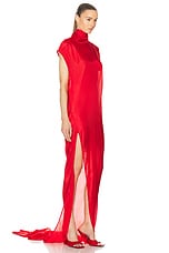Rick Owens Edfu Maxi Dress in Cardinal Red, view 2, click to view large image.