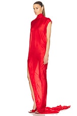 Rick Owens Edfu Maxi Dress in Cardinal Red, view 3, click to view large image.