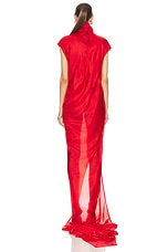 Rick Owens Edfu Maxi Dress in Cardinal Red, view 4, click to view large image.