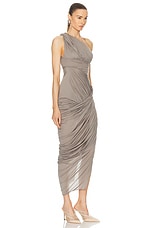 Rick Owens Lido Draped Dress in Dust, view 2, click to view large image.