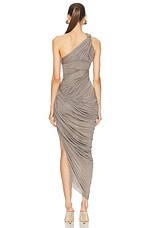 Rick Owens Lido Draped Dress in Dust, view 4, click to view large image.