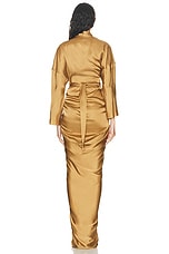 Rick Owens Wrap Gown in Honey, view 3, click to view large image.