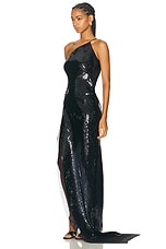 Rick Owens Taco Gown in Black, view 4, click to view large image.