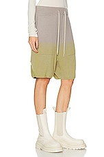 Rick Owens X Moncler Long Boxer Short in Acid Degrade, view 2, click to view large image.