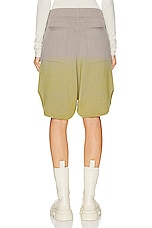 Rick Owens X Moncler Long Boxer Short in Acid Degrade, view 3, click to view large image.