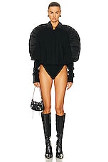 Rick Owens Highwaisted Panty in Black, view 4, click to view large image.