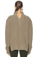 Rick Owens Fisherman Tabard Sweater in Dust, view 3, click to view large image.