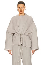 Rick Owens Sail Jacket in Pearl, view 1, click to view large image.