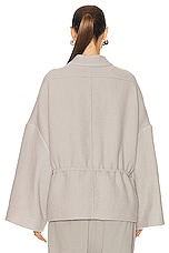 Rick Owens Sail Jacket in Pearl, view 3, click to view large image.