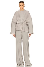 Rick Owens Sail Jacket in Pearl, view 4, click to view large image.