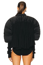 Rick Owens Cropped Jacket in Black, view 3, click to view large image.