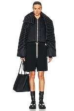 Rick Owens X Moncler Radiance Convertible Jacket in Black, view 7, click to view large image.