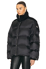 Rick Owens X Moncler Cyclopic Jacket in Black, view 4, click to view large image.