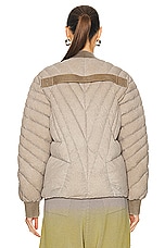 Rick Owens X Moncler Radiance Flight Jacket in Dirt, view 5, click to view large image.