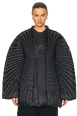Rick Owens X Moncler Radiance Jacket in Black, view 2, click to view large image.