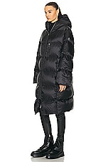 Rick Owens X Moncler Gimp Coat in Black, view 4, click to view large image.
