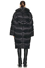 Rick Owens X Moncler Gimp Coat in Black, view 5, click to view large image.